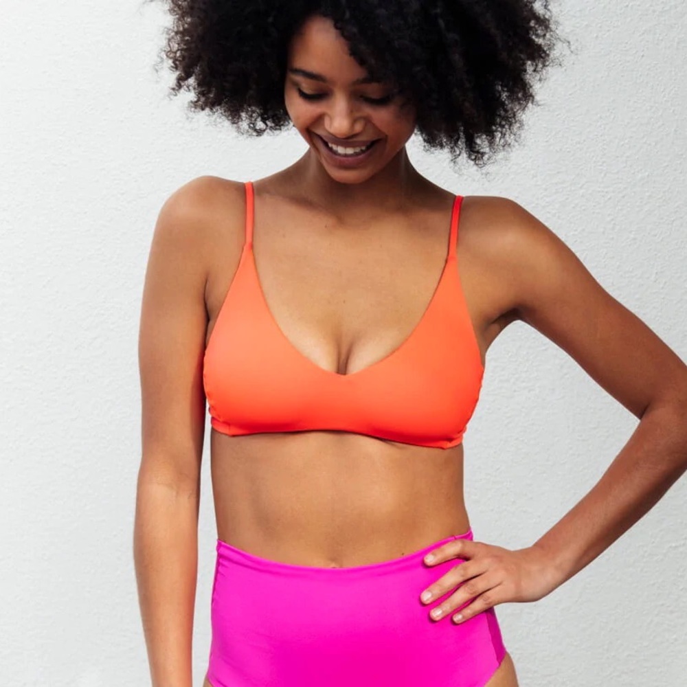 Left on Friday Sunday Bikini Top Aperol Neon Orange size XL